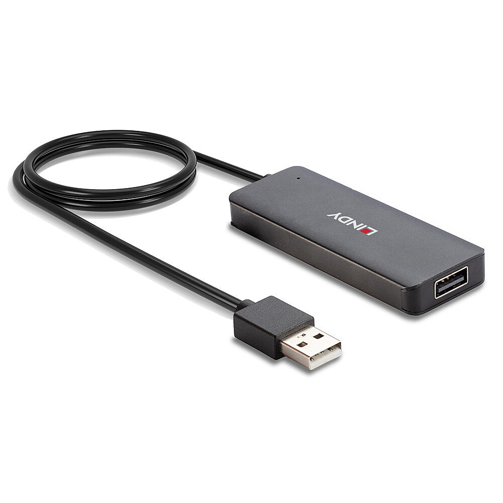 Lindy 42986 USB-Hub – USB 2.0, 4× USB-A