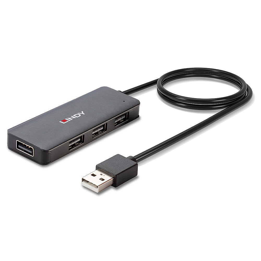 Lindy 42986 USB-Hub – USB 2.0, 4× USB-A