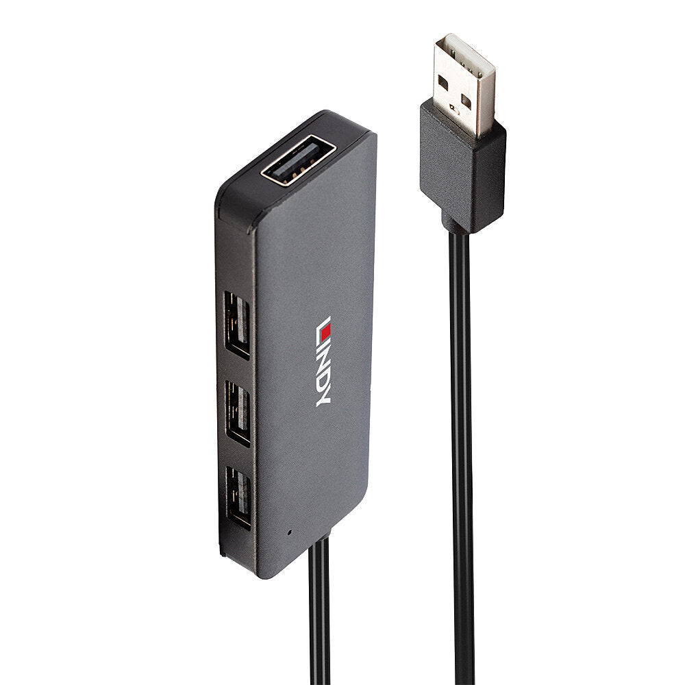 Lindy 42986 USB-Hub – USB 2.0, 4× USB-A