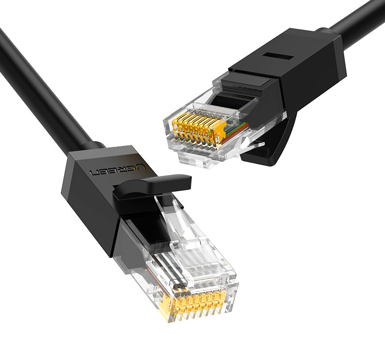 Ugreen 20160 Patchkabel – Cat6 U/UTP, 2 m, Schwarz, RJ‑45