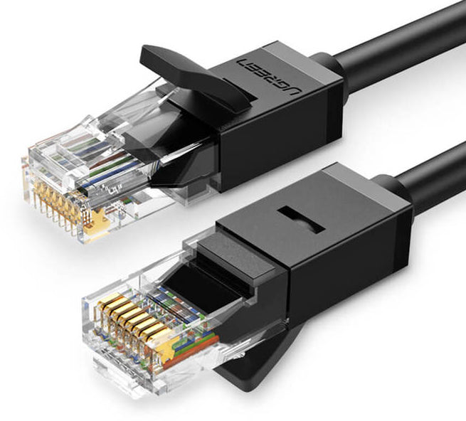 Ugreen 20162 Patchkabel – Cat6 U/UTP, 5 m, Schwarz, RJ‑45