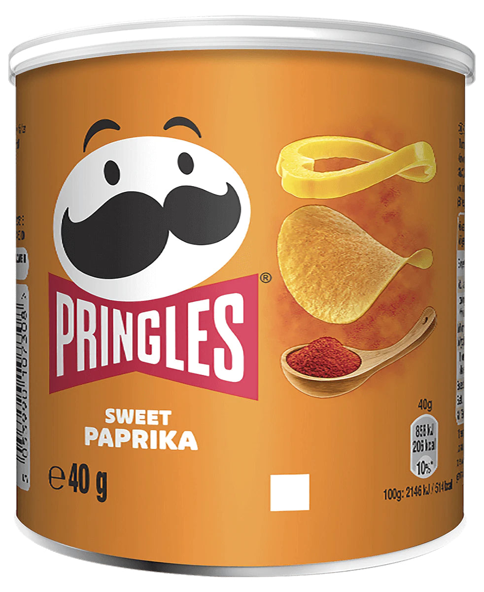 Pringles Chips – Paprika – 12 × 40 g