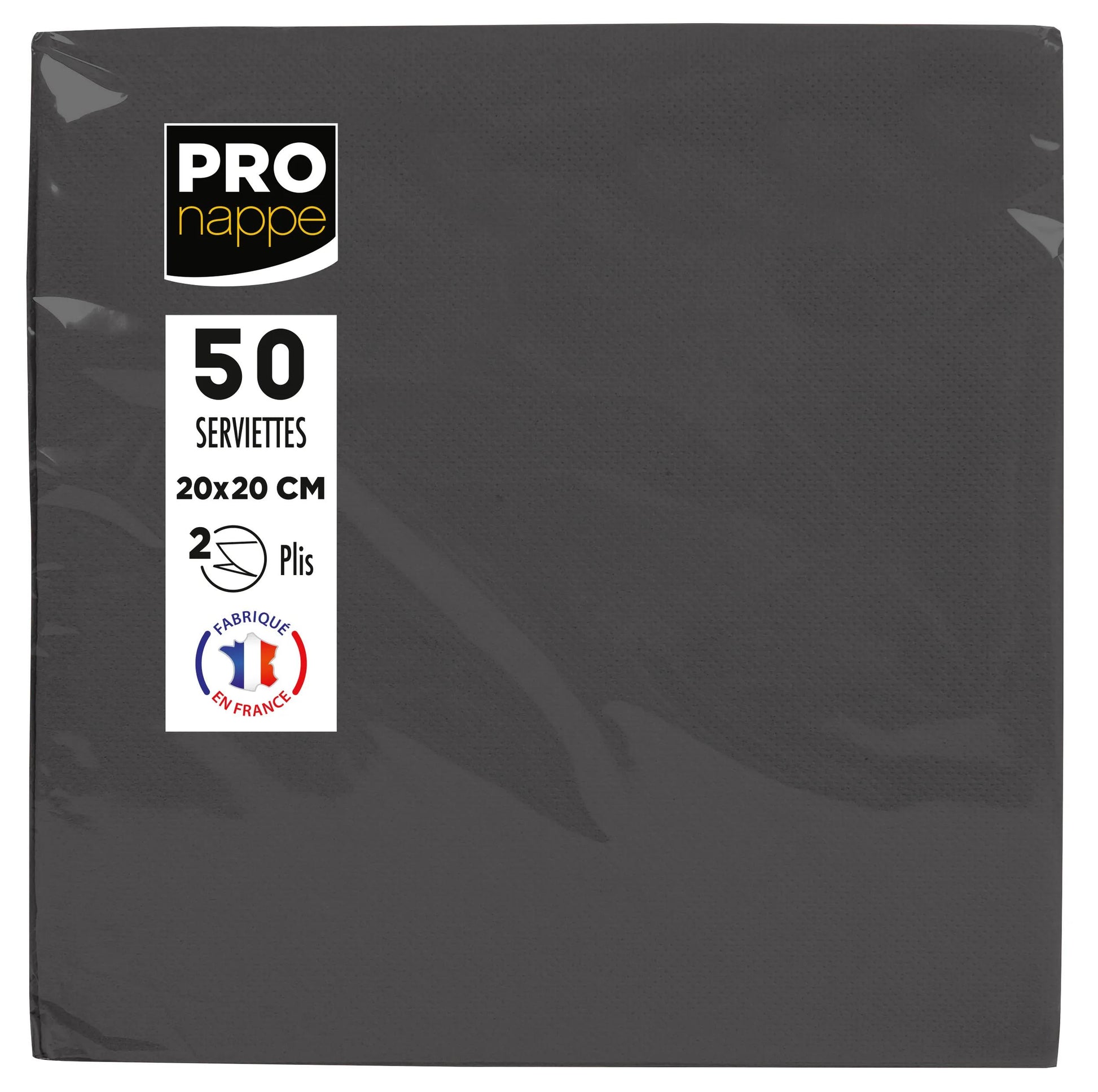 PRONAPPE PRO nappe Cocktail-Servietten – schwarz – 20 × 20 cm, 2-lagig – 50 Stück