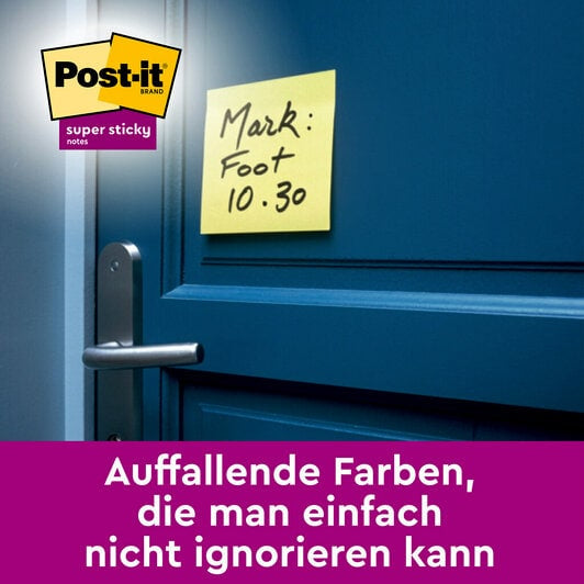 3M Post-it Haftnotizen Super Sticky – 47,6×47,6 mm – Gelb, 16×90 Blatt, PEFC