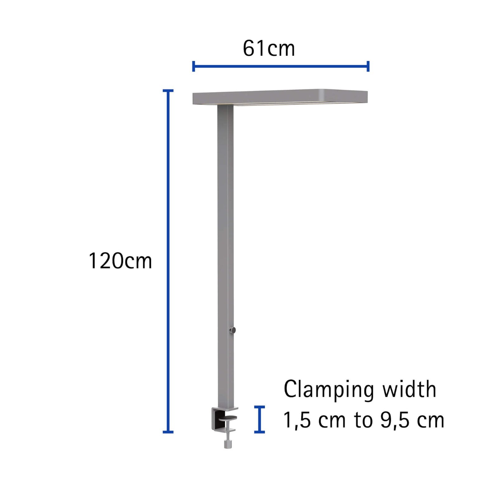 MAUL Stehleuchte LED MAULjaval – 4000 K (neutralweiss) – 9'059 lm 80 W – silber