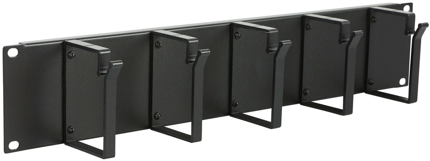 Lanview RAO105BL – Kabel-Organizer, 19", 2U, 482 × 72 × 88 mm, schwarz