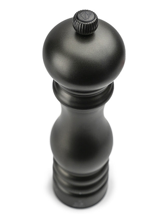 Peugeot Pfeffermühle Paris Chef – Manueller Betrieb, Stahlmahlwerk – Edelstahl – Schwarz – 22 cm