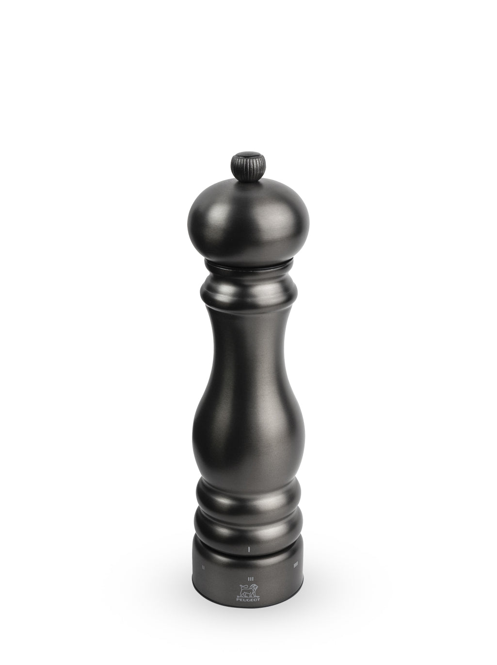 Peugeot Pfeffermühle Paris Chef – Manueller Betrieb, Stahlmahlwerk – Edelstahl – Schwarz – 22 cm
