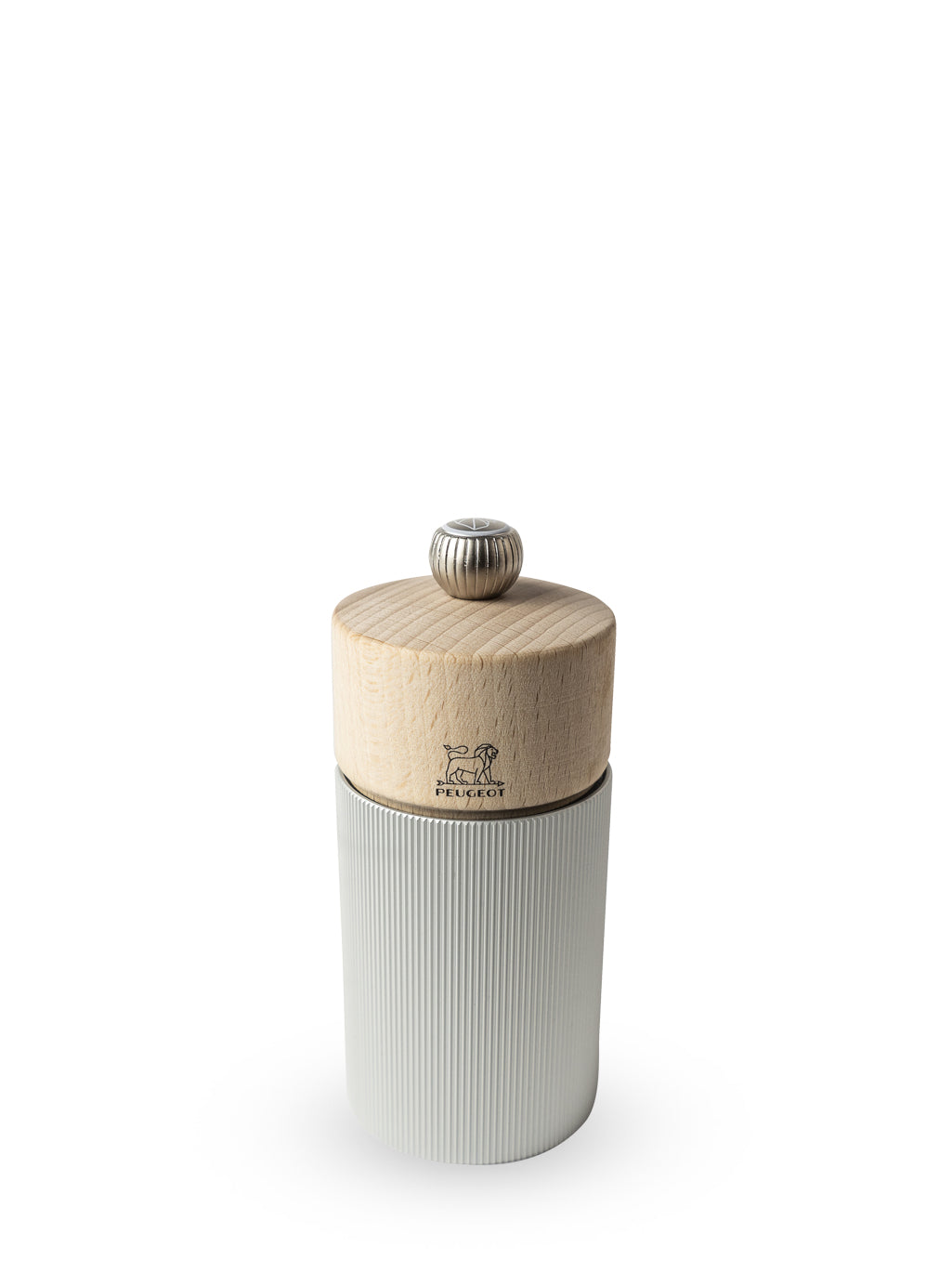 Peugeot Salz-/Pfeffermühle 12 cm, Aluminium/Holz, Hellbraun