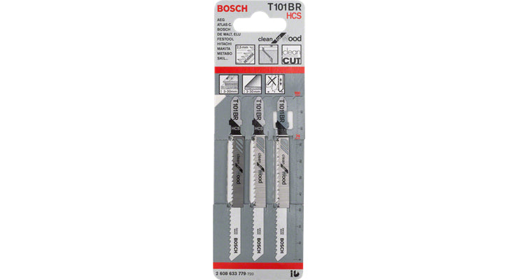 Bosch Professional T 101 BR Stichsägeblatt 100 × 2,5 mm HCS – für Holz – 5 Stk