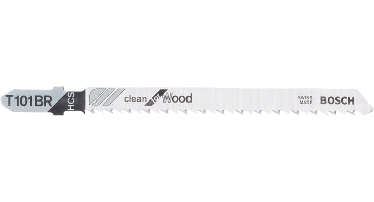 Bosch Professional T 101 BR Stichsägeblatt 100 × 2,5 mm HCS – für Holz – 5 Stk