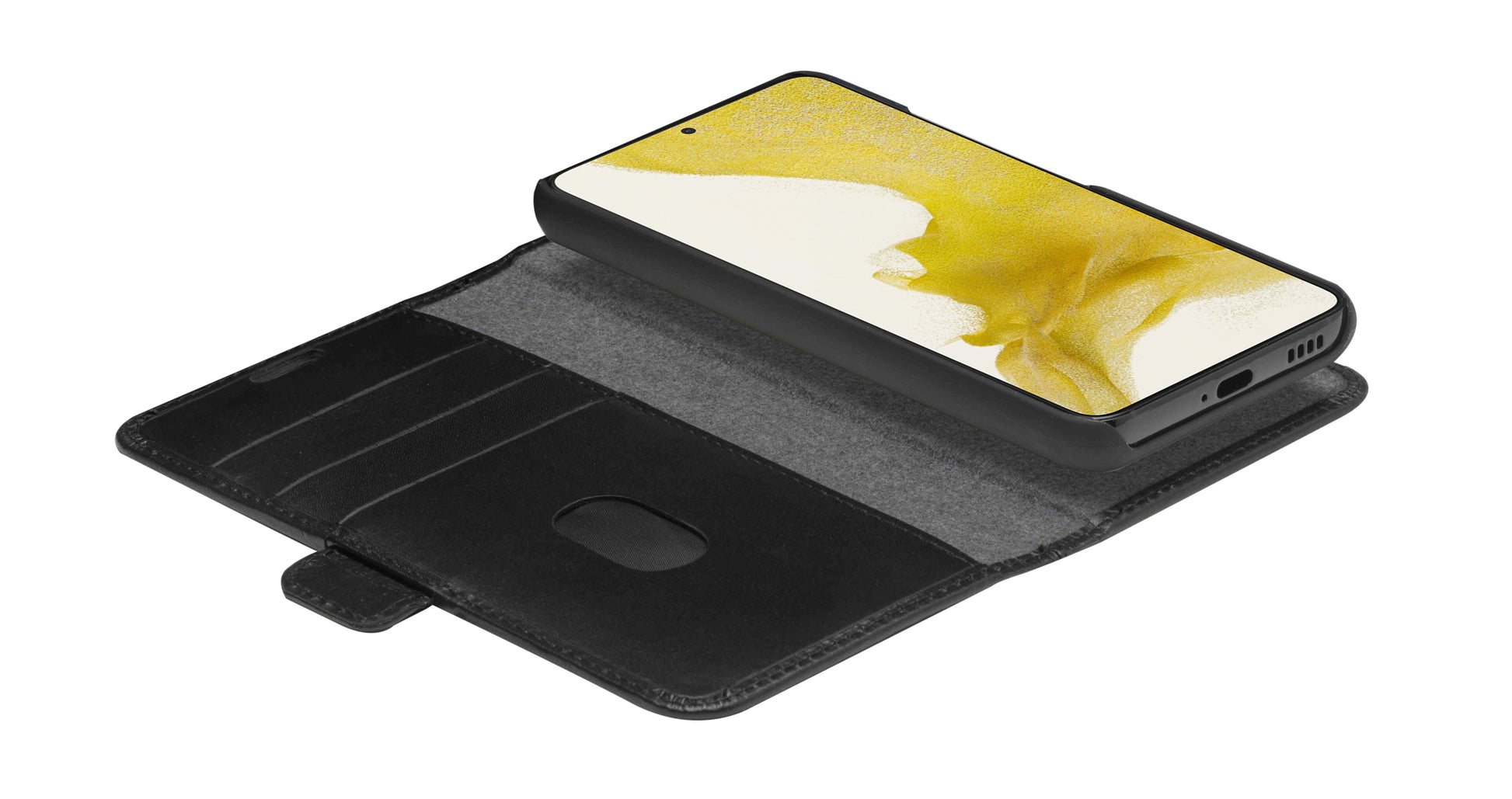 dbramante1928 Lynge – Folio – für Samsung Galaxy S22+, mit Ständer, Schwarz, kratzresistent