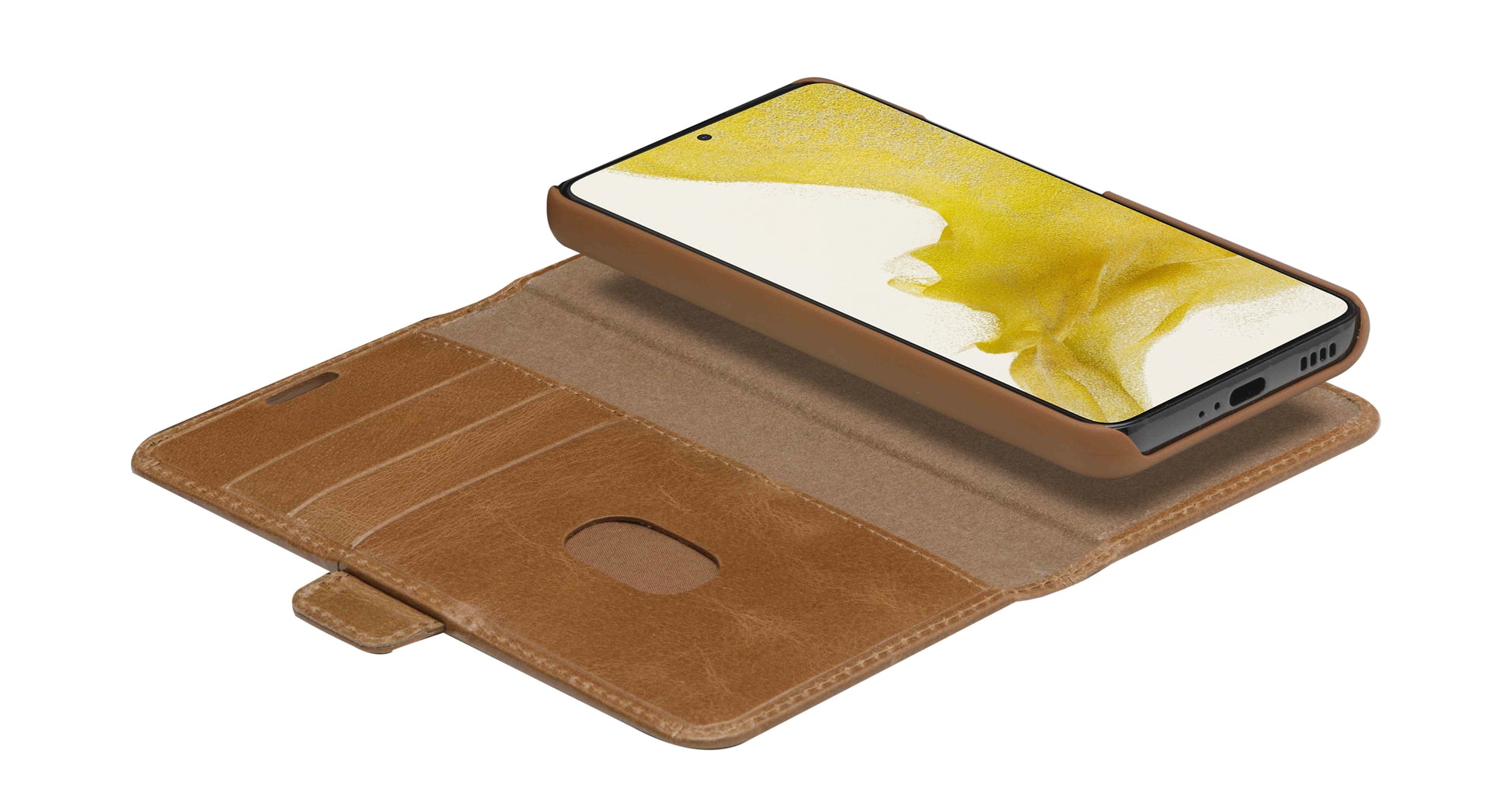 dbramante1928 Lynge Folio – für Samsung Galaxy S22+, Beige, kratzresistent