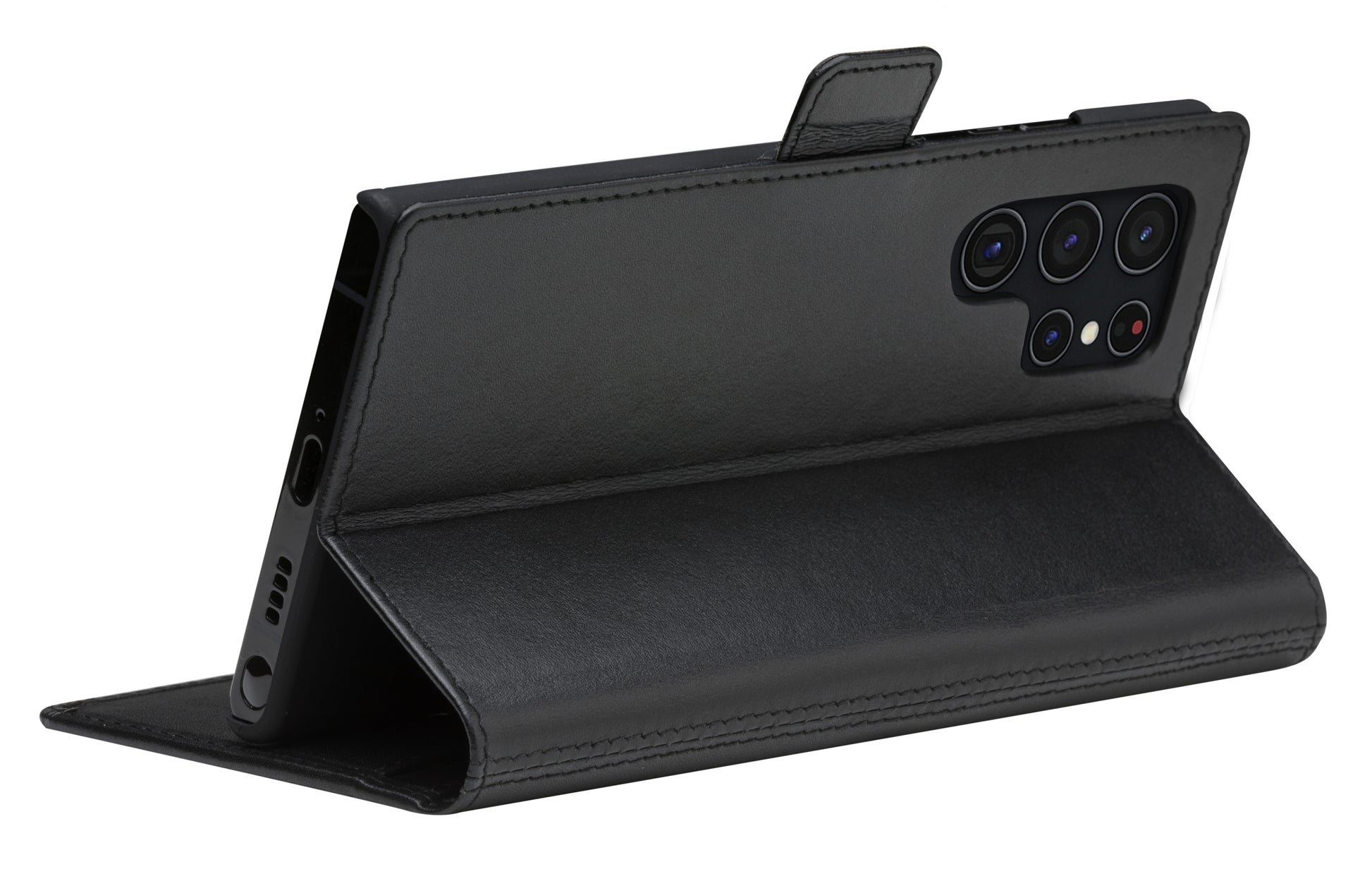 dbramante1928 Copenhagen Slim Folio – für Samsung Galaxy S22 Ultra, mit Ständer, schwarz, kratzresistent