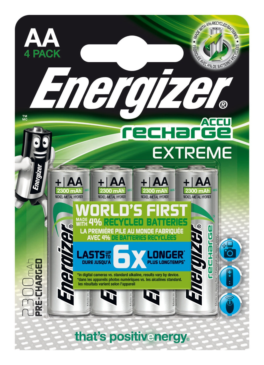 Energizer Akku 1,2 V 2300 mAh 2,76 Wh Ni-MH