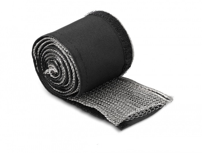 DeLOCK Kabelschlauch – 16 mm × 1,00 m, Kupfer/Polyester, Schwarz, mit Klettverschluss, hitzebeständig, 1er-Pack