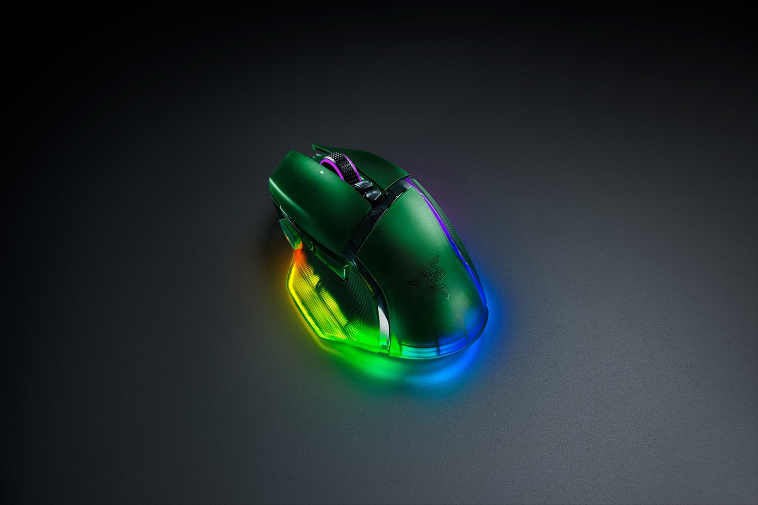 Razer Basilisk V3 Phantom Green Edition Gaming-Maus – kabellos, RGB-Beleuchtung, Ein-/Ausschalter, grün