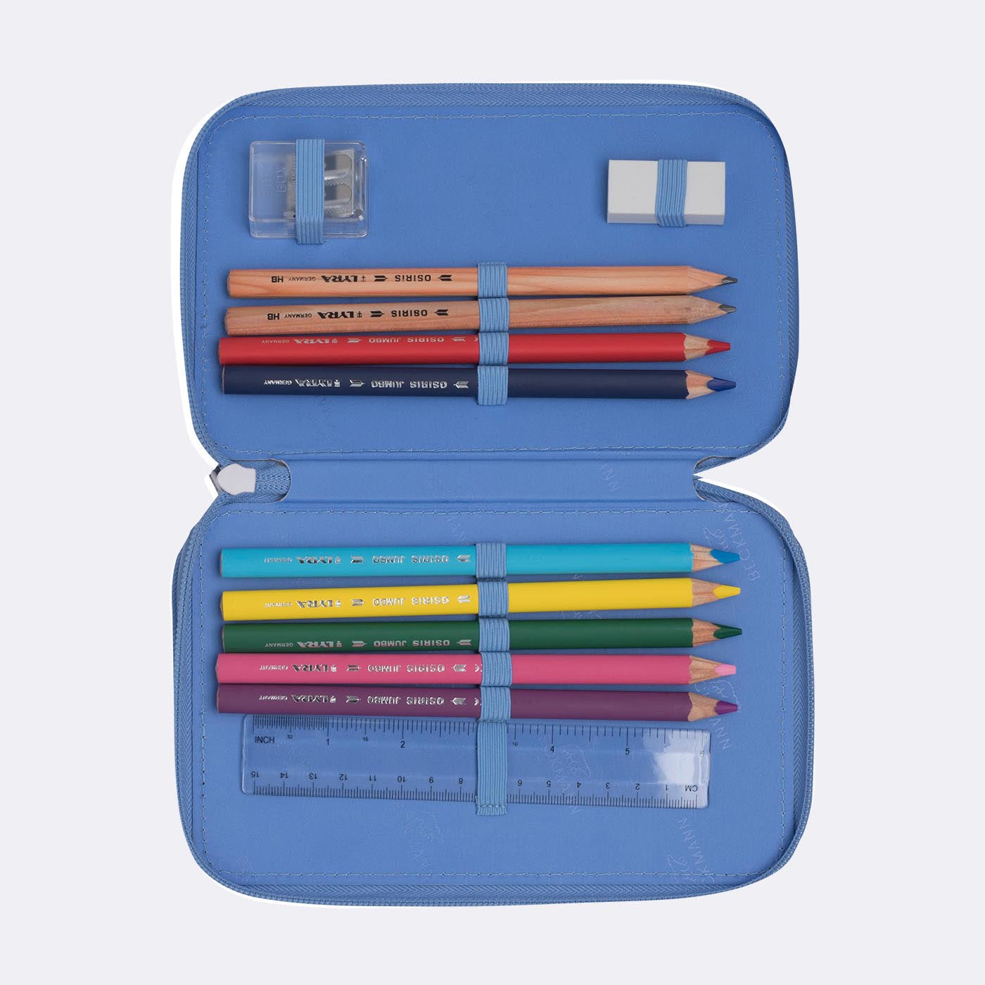 Beckmann Klassisches Dreifach-Etui, gefüllt, 27-teilig – Star Princess – Kunststoff – 13 × 20,5 × 7 cm