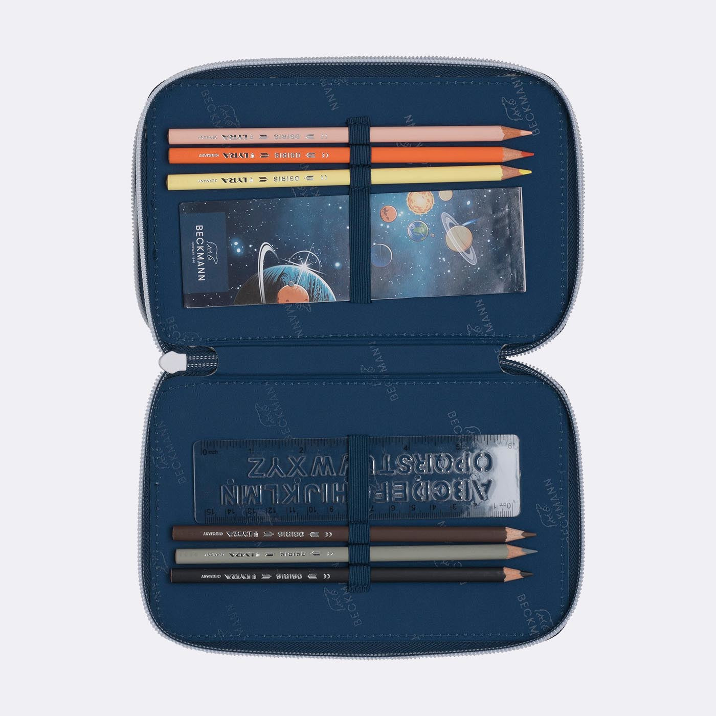 Beckmann Classic Etui Triple, gefüllt – Space Mission – Kunststoff – 13,0 × 20,5 × 7,0 cm