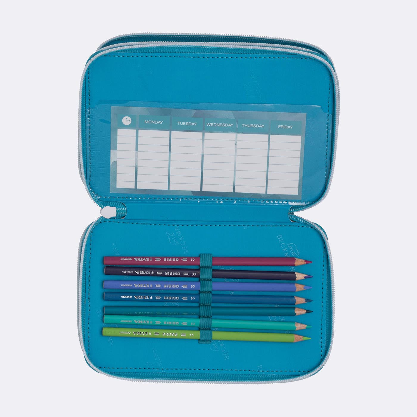 Beckmann Classic 1st Etui Triple, gefüllt – Arctic – Kunststoff – 13,0 × 20,5 × 7,0 cm