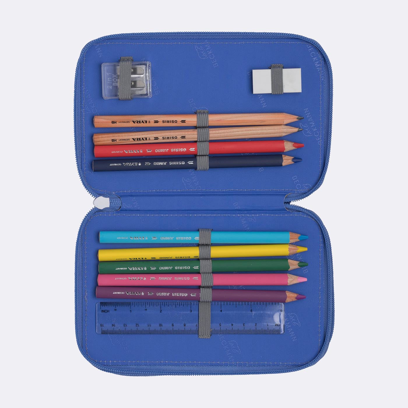 Beckmann Classic 1st Etui Triple, gefüllt, 27-teilig – Aquagirl – Kunststoff – 13 × 20,5 × 7 cm