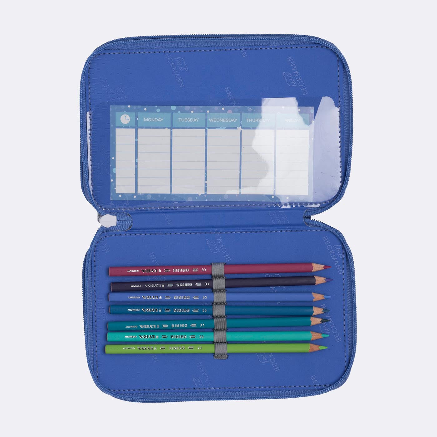 Beckmann Classic 1st Etui Triple, gefüllt, 27-teilig – Aquagirl – Kunststoff – 13 × 20,5 × 7 cm
