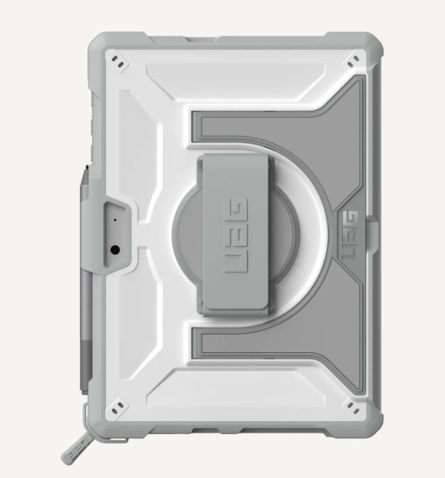 Urban Armor Gear UAG Plasma Healthcare Tablet-Hülle für Surface Go 2 – Stossfest bis 1,2 m, Stifteinschub – Silber/Grau