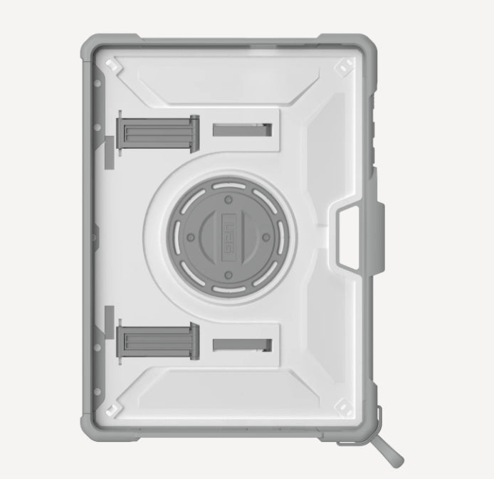 Urban Armor Gear UAG Plasma Healthcare Tablet-Hülle für Surface Go 2 – Stossfest bis 1,2 m, Stifteinschub – Silber/Grau