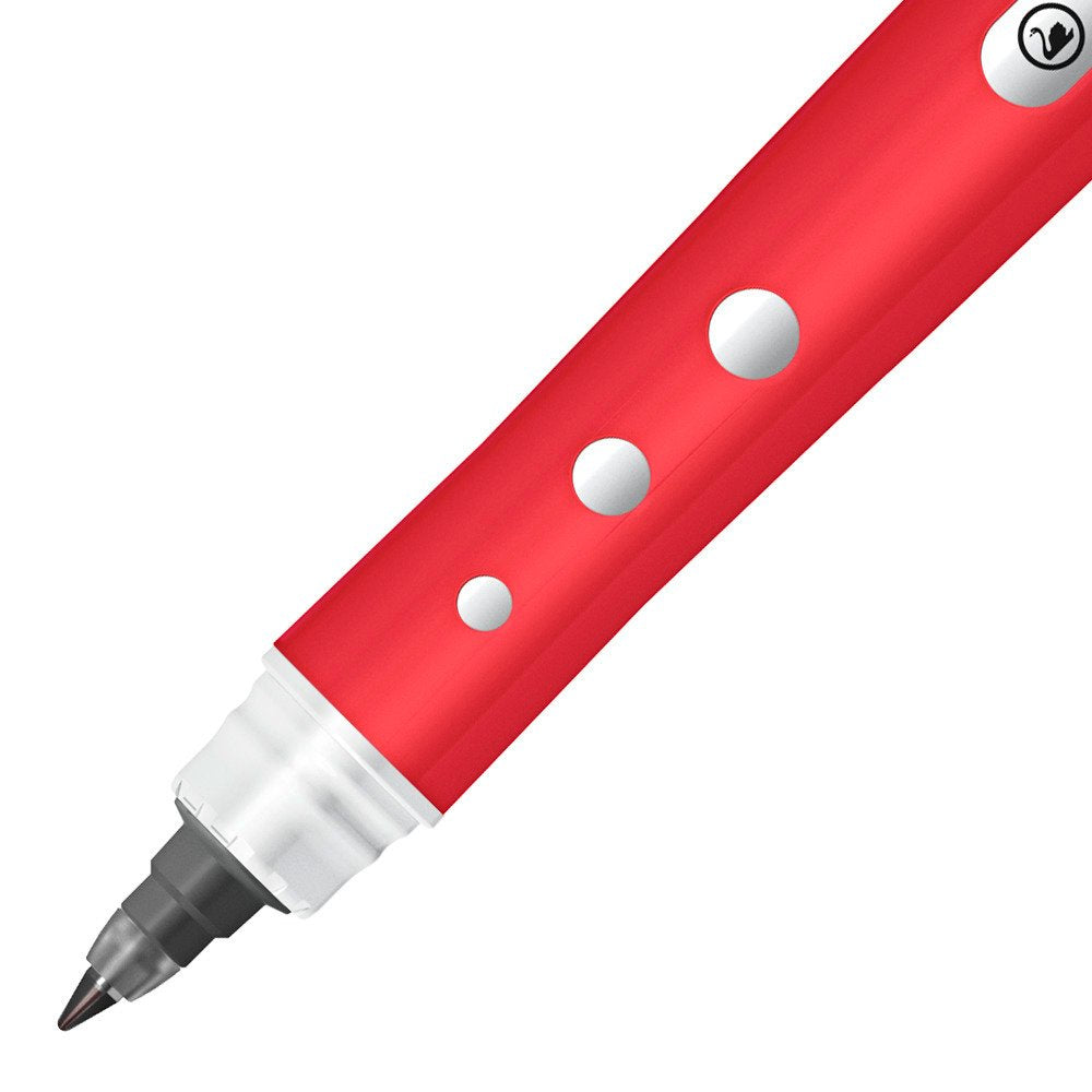 STABILO worker+ colorful – Tintenroller, mit Kappe, 0,5 mm, rot, für Linkshänder