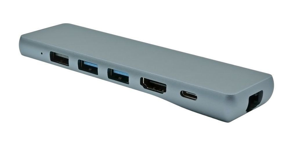 ProXtend USBC-MULTI8-001 Multiport-Adapter – USB-C, HDMI, 3× USB-A, 87 W PD, GbE, für MacBook Air/Pro