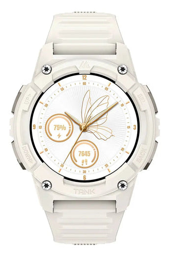 Kospet Tank S2 – Smartwatch – 48 mm, Bluetooth, AMOLED, IP69K, 5 ATM, Weiss, Silikon