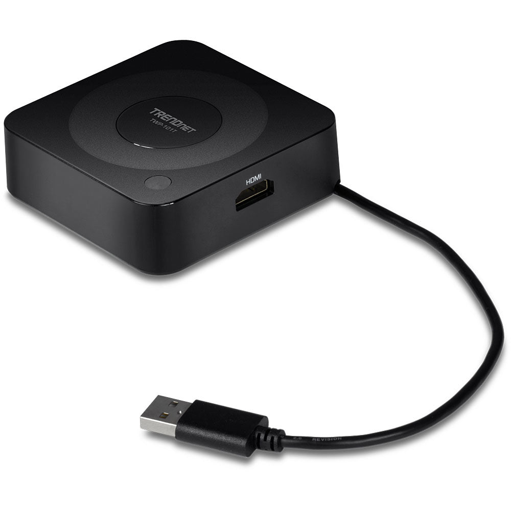TRENDnet TWP-100R1K – Wireless HDMI Extender Set, 4K@24 Hz, 2× HDMI In/2× HDMI Out, 5.1 Audio, HDCP 1.4, LAN