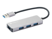 Sandberg SAVER USB-Hub – USB-A, 4× USB-A (1× 5 Gbit/s, 3× 480 Mbit/s)