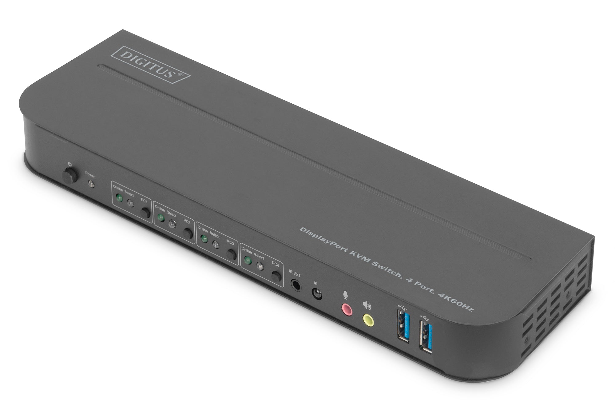 Digitus KVM-Switch 4×1, DisplayPort/HDMI, USB, 4K (4096 × 2160)
