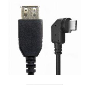 Mobotix USB-C auf USB-A Verlängerungskabel (Stecker auf Buchse) – 1 m – Abgewinkelt – Schwarz – für Mobotix