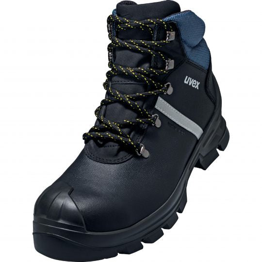 Uvex 2 Construction Sicherheitsstiefel S3 – Schwarz/Blau – Grösse 50, Weite 11