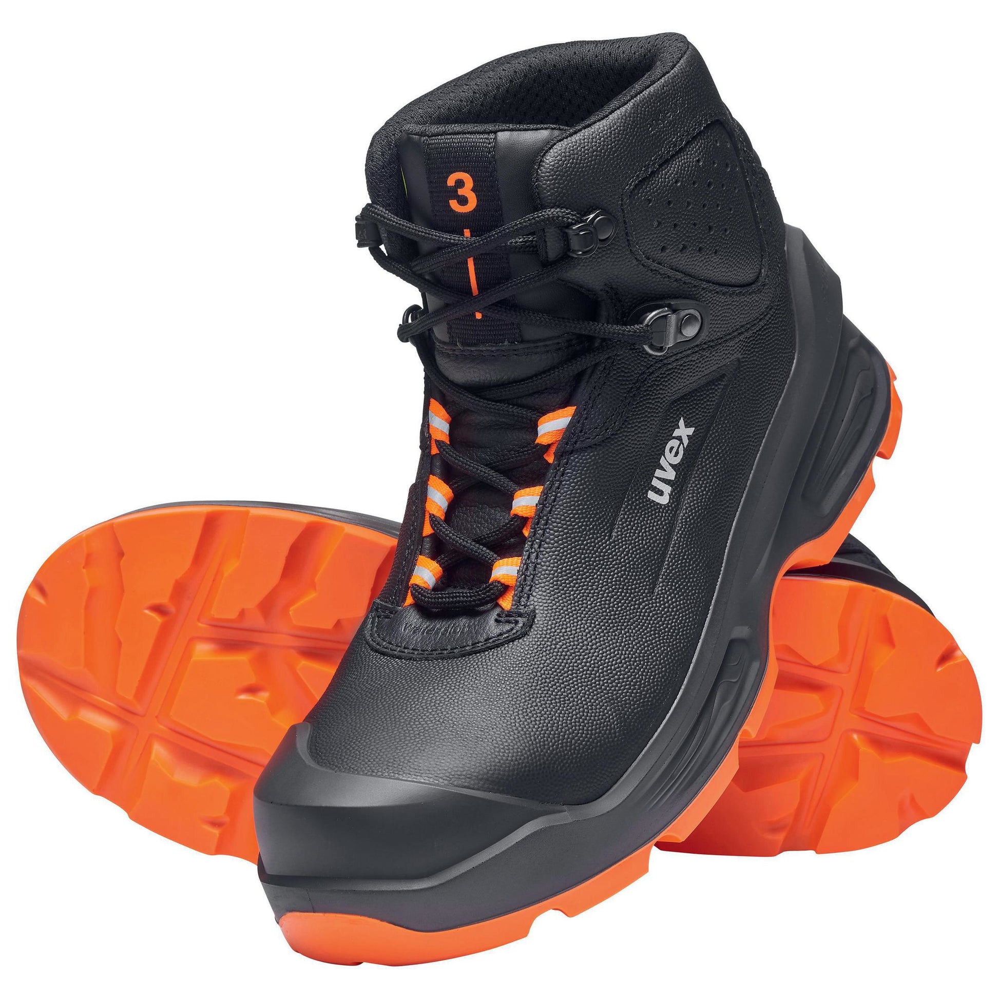 Uvex 3 Sicherheitsstiefel S3 – Schwarz/Orange – Grösse 50, Weite 11