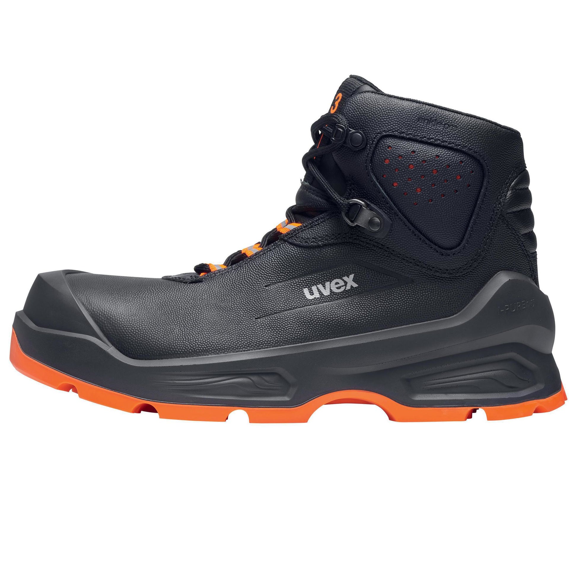 Uvex 3 Sicherheitsstiefel S3 – Schwarz/Orange – Grösse 44, Weite 11