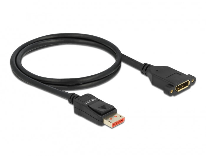 DeLOCK DisplayPort Verlängerung DP 1.4 8K 60 Hz – 1 m – verriegelbar