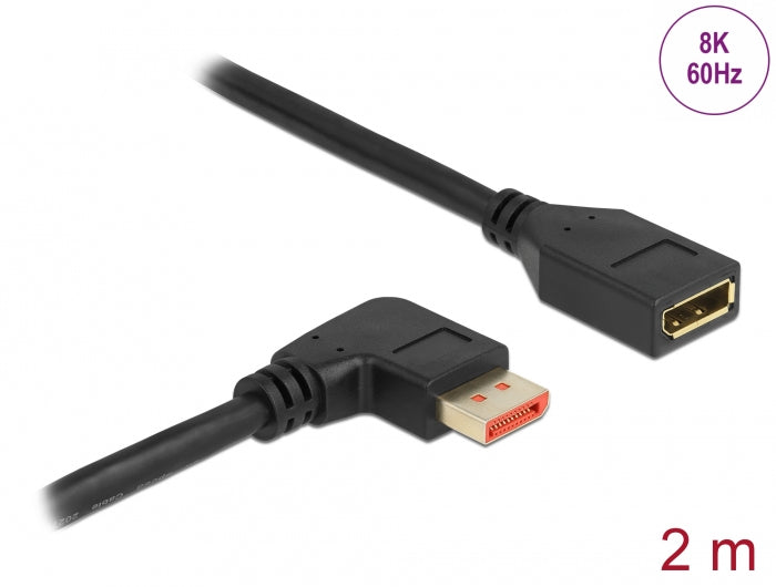 DeLOCK DisplayPort-DisplayPort Verlängerungskabel – 2 m, schwarz