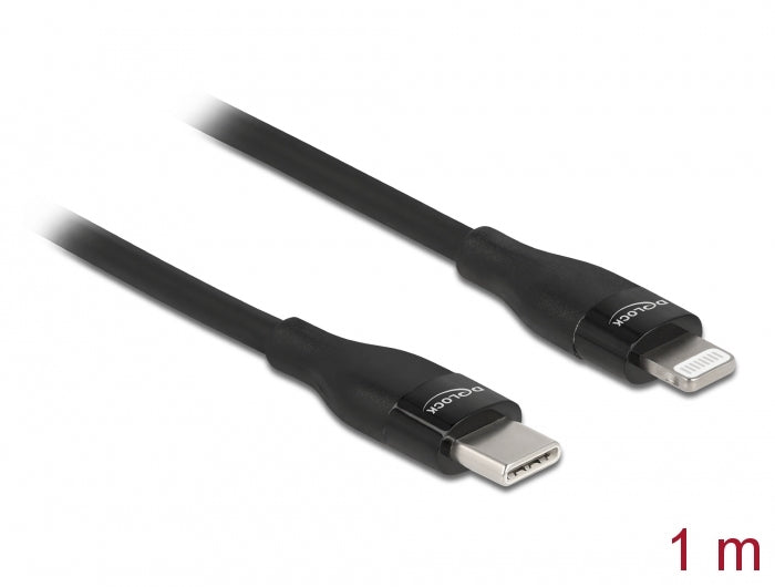 DeLOCK Daten- & Ladekabel – USB-C auf Lightning 1 m, MFi zertifiziert, 27 W – für iPhone/iPad