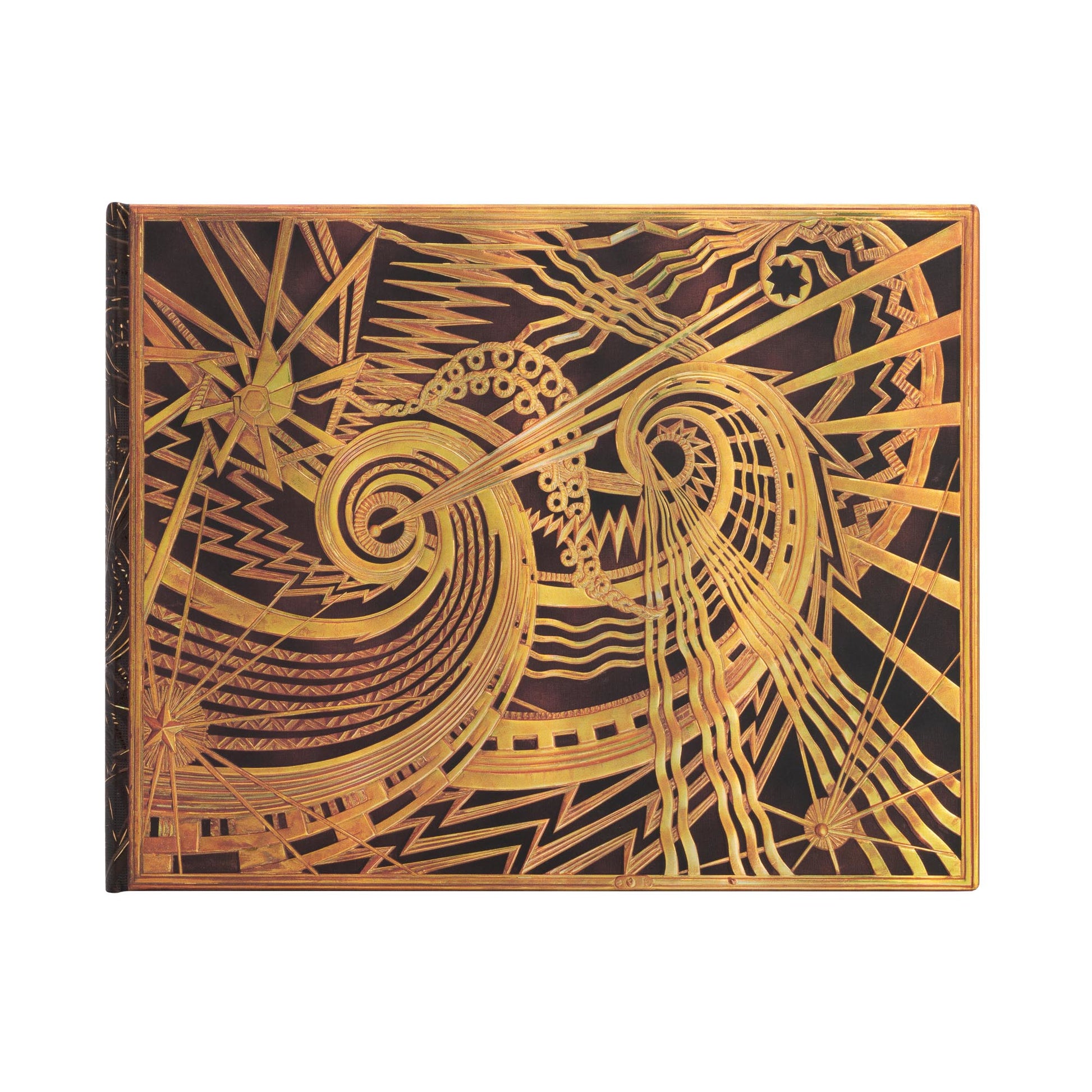 Paperblanks Das Chanin-Spirale Gästebuch – 230 × 180 mm – 144 Seiten – Fadenbindung, Kartoneinband, gelb