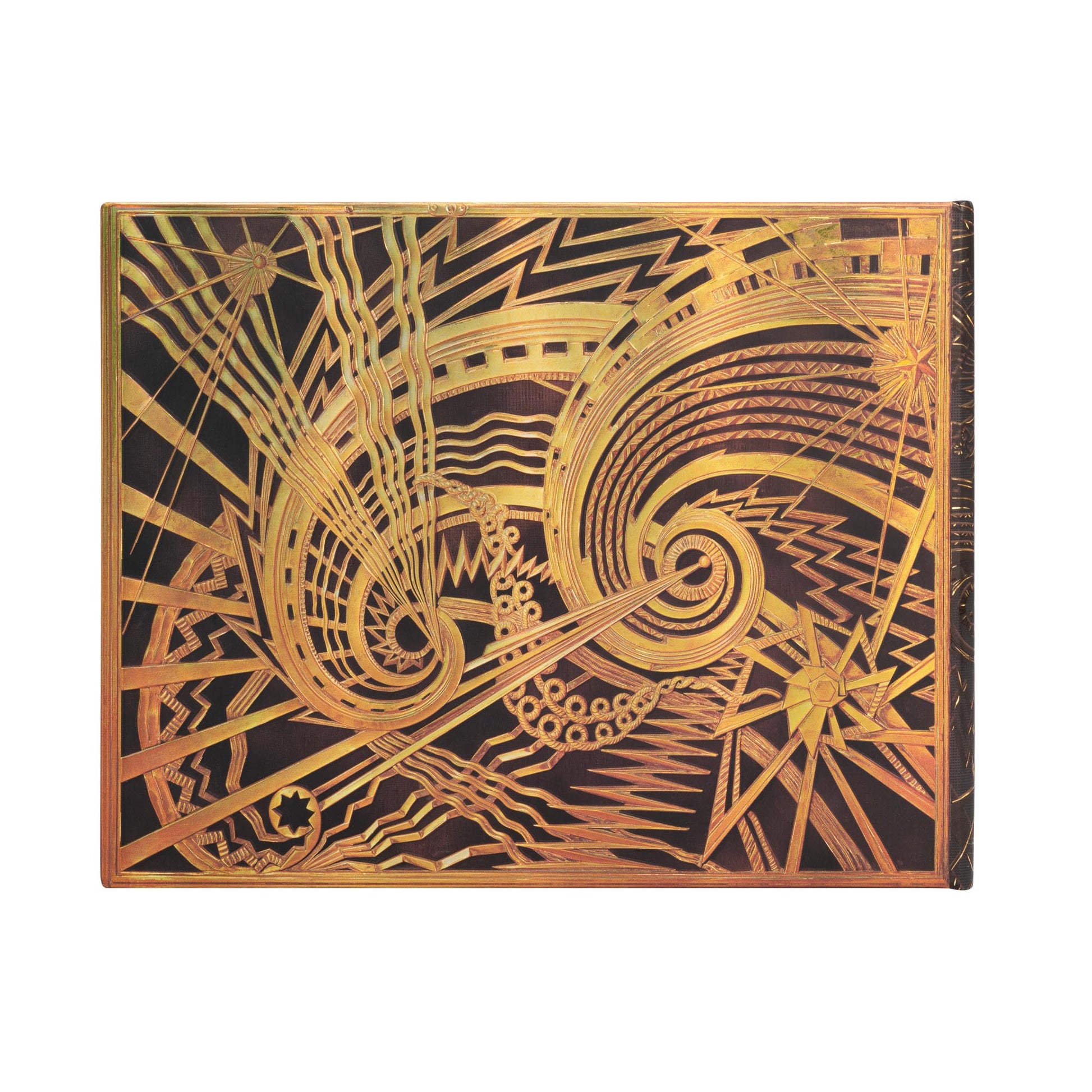 Paperblanks Das Chanin-Spirale Gästebuch – 230 × 180 mm – 144 Seiten – Fadenbindung, Kartoneinband, gelb