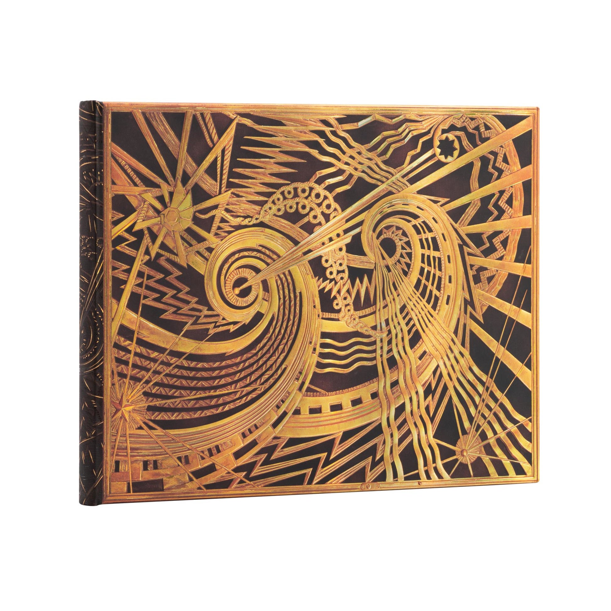 Paperblanks Das Chanin-Spirale Gästebuch – 230 × 180 mm – 144 Seiten – Fadenbindung, Kartoneinband, gelb