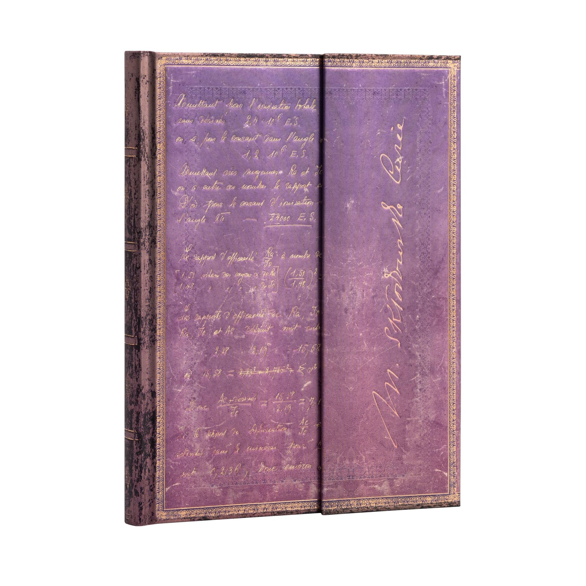 Paperblanks Notizbuch – 180 × 230 mm – 5 mm liniert – 144 Seiten – 120 g/m² – Hardcover, Lesezeichen – Violett