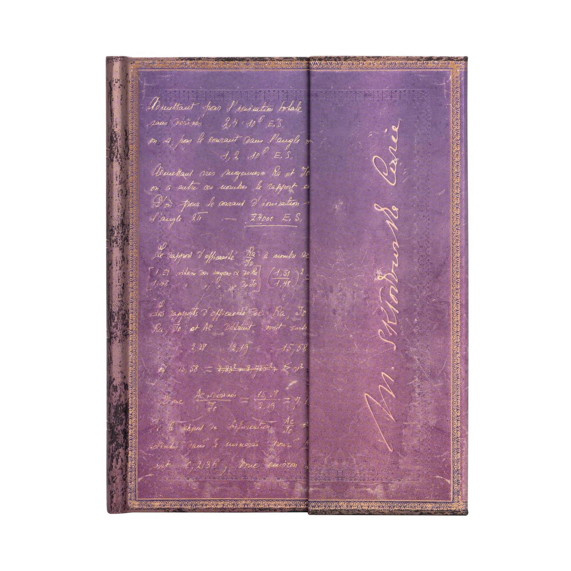 Paperblanks Notizbuch – 180 × 230 mm – 5 mm liniert – 144 Seiten – 120 g/m² – Hardcover, Lesezeichen – Violett