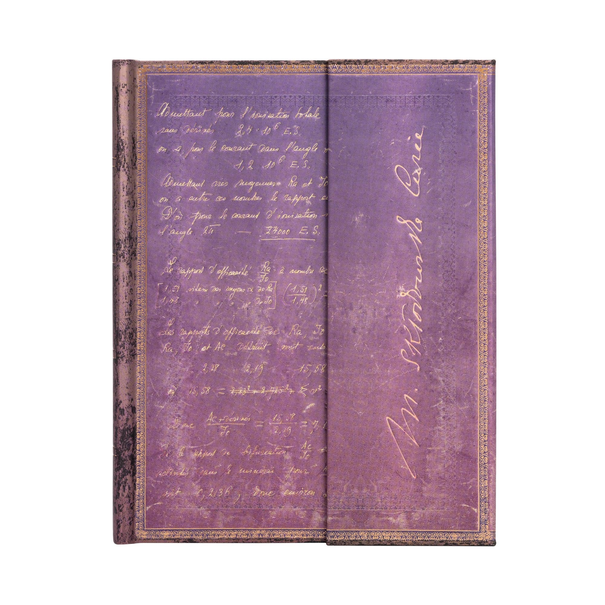 Paperblanks Notizbuch – 180 × 230 mm – 5 mm liniert – 144 Seiten – 120 g/m² – Hardcover, Lesezeichen – Violett