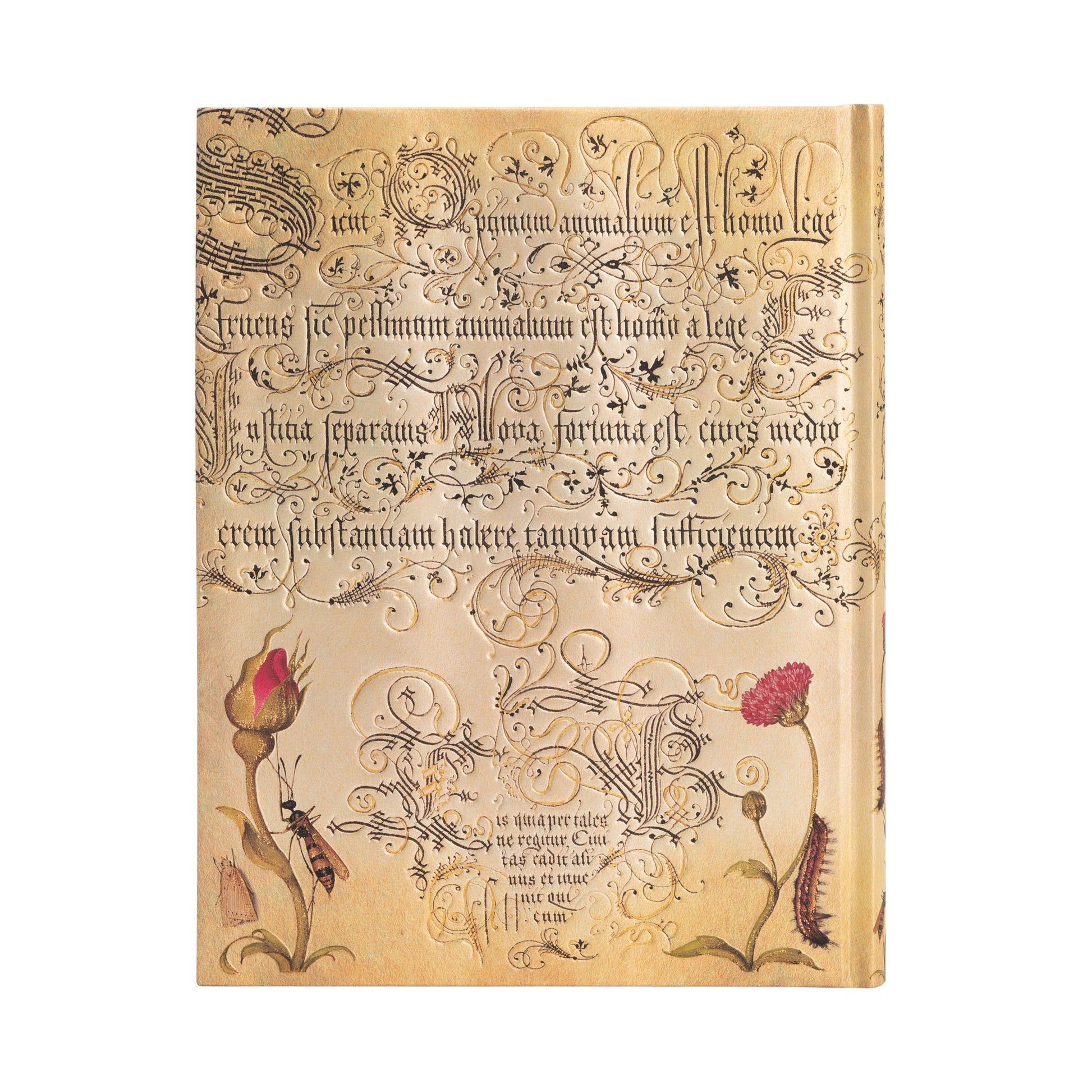Paperblanks Notizbuch, 180 × 230 mm, blanko, Fadenheftung, Hardcover, 144 Seiten, 120 g/m² – braun, Rose