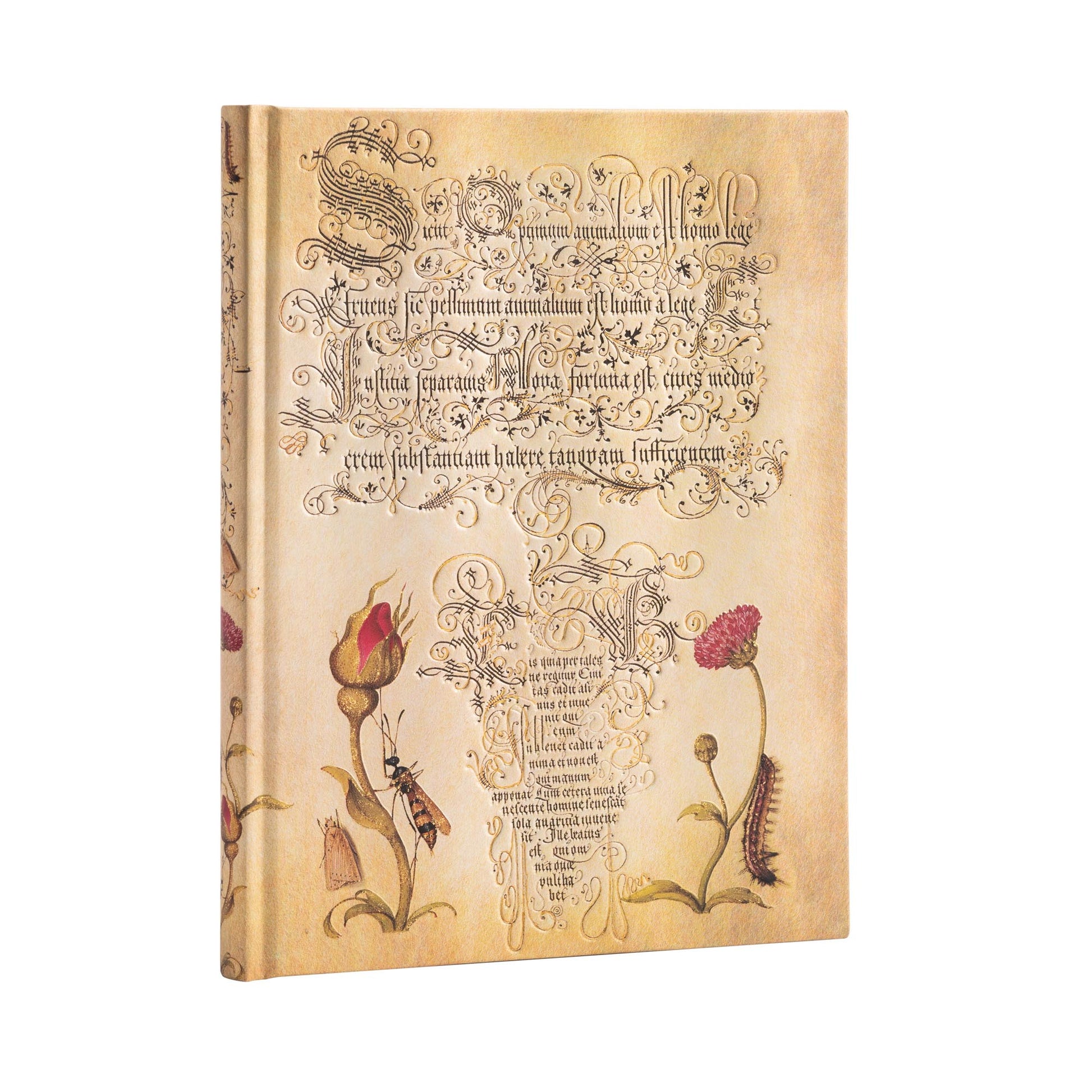 Paperblanks Notizbuch, 180 × 230 mm, blanko, Fadenheftung, Hardcover, 144 Seiten, 120 g/m² – braun, Rose