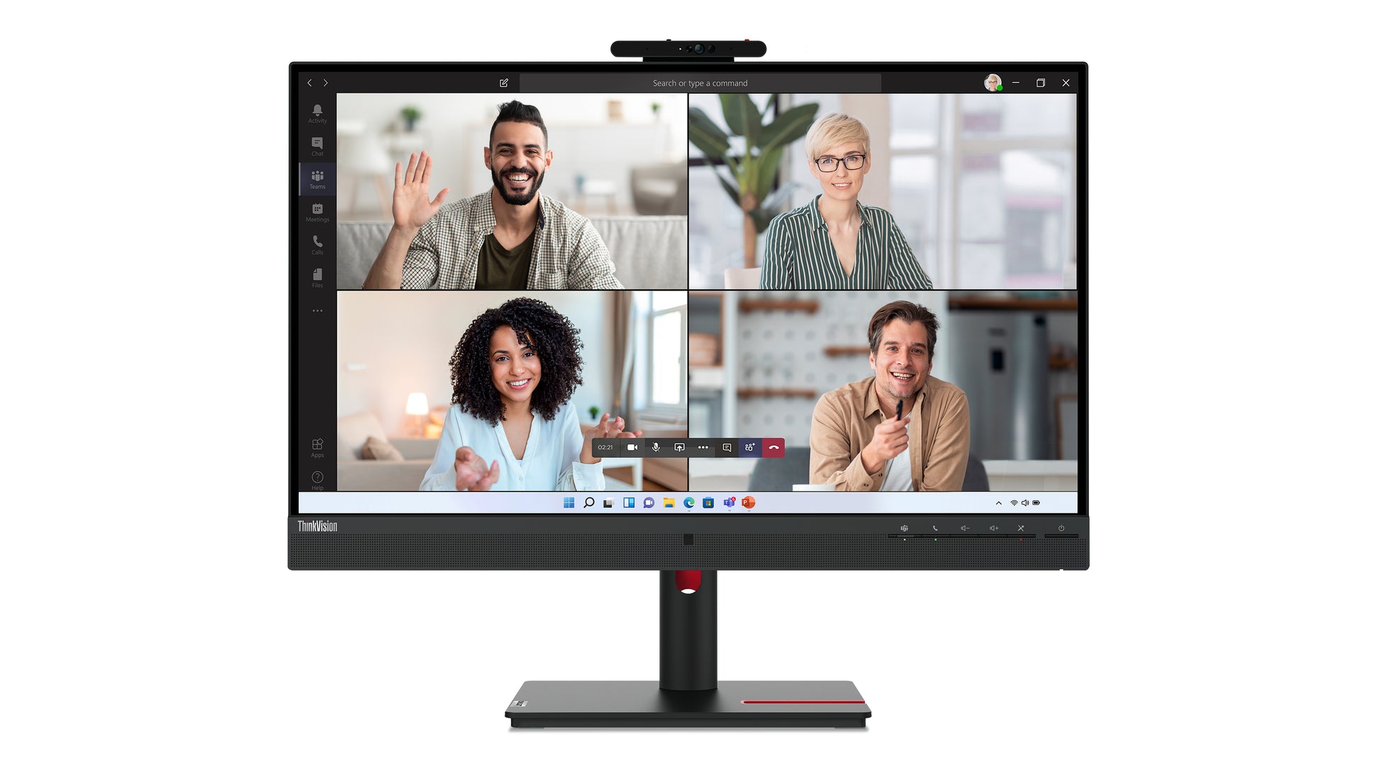 Lenovo Monitor, 27", 2560 × 1440 (WQHD), IPS, HDMI 2.1, DisplayPort 1.4, DP Out, USB 3.2